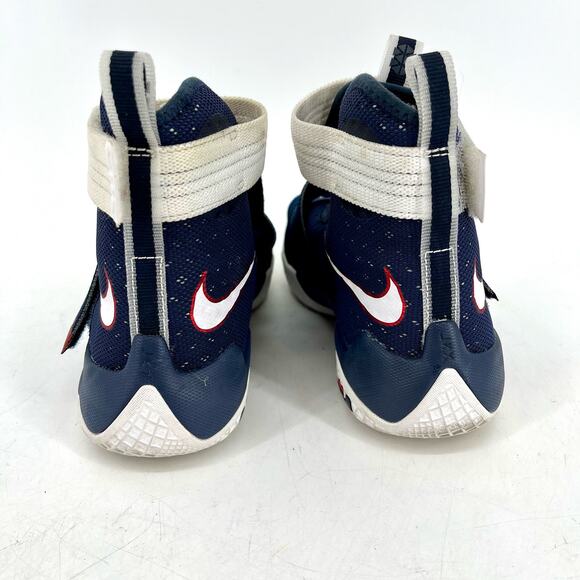 Nike LeBron Soldier Ten SFG USA Olympic Obsidian Red White Blue US7Y / EU40 shoe - Picture 3 of 8